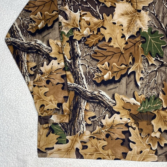 Vintage Cabela’s Advantage Camouflage Fleece Long Sleeve Shirt: Size Extra Large - Picture 5 of 11